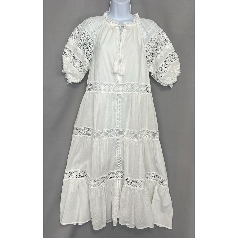Maye Women's Midi White Dress Sz Small New